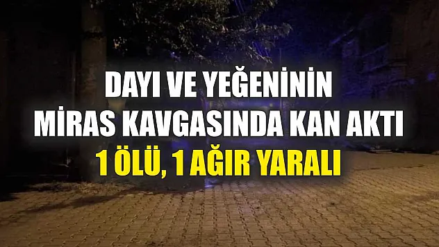 Dayı ve yeğeninin miras kavgasında kan aktı: 1 ölü, 1 ağır yaralı
