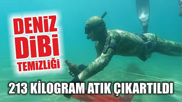 Deniz dibi temizliği: 213 kilogram atık çıkartıldı