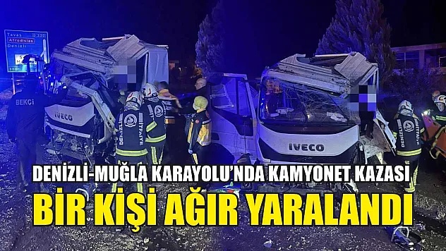 Denizli-Muğla Karayolu'nda Kamyonet Kazası: Bir Kişi Ağır Yaralandı