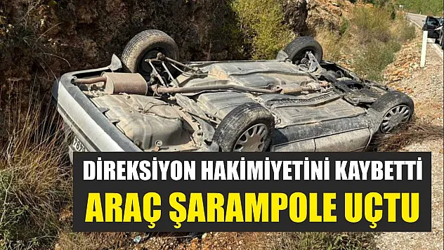 Direksiyon Hakimiyetini Kaybetti: Araç Şarampole Uçtu