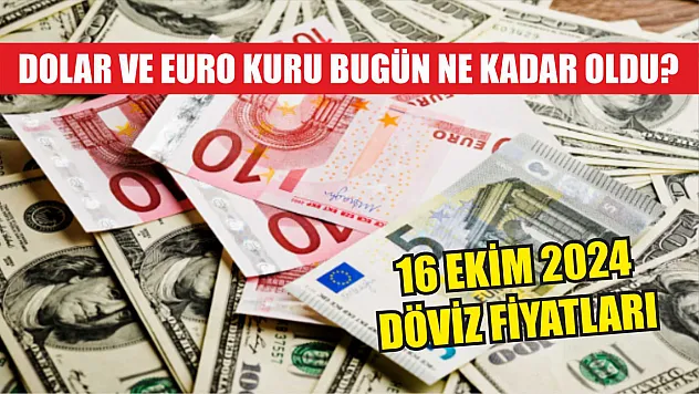 Dolar ve Euro kuru bugün ne kadar oldu? 16 Ekim 2024 döviz fiyatları