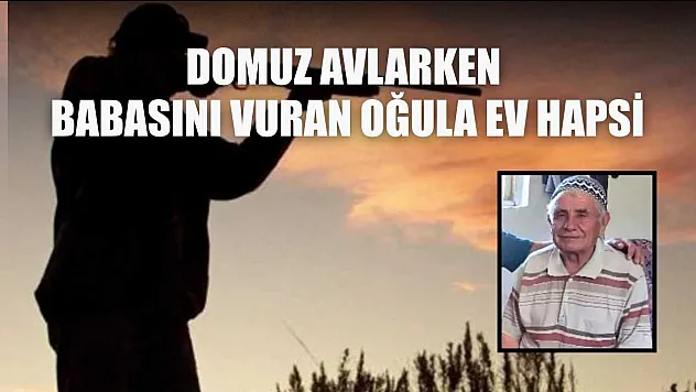 Domuz avlarken babasını vuran oğula ev hapsi