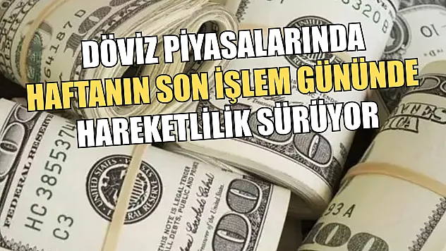 Döviz piyasalarında haftanın son işlem gününde hareketlilik sürüyor