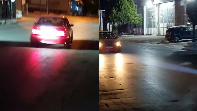 Drift atan araç polisten kaçtı, cezadan kaçamadı