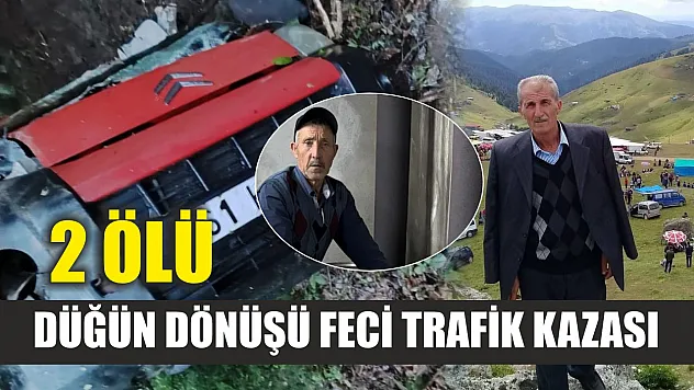 Düğün dönüşü feci trafik kazası: 2 ölü