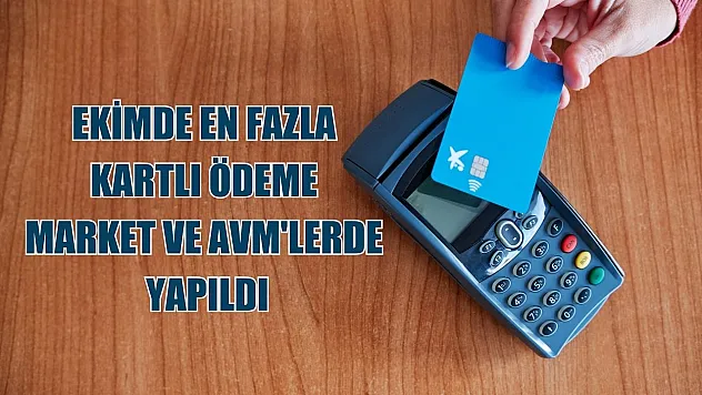 Ekimde en fazla kartlı ödeme market ve AVM'lerde yapıldı