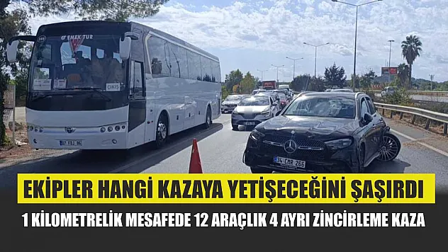 Ekipler hangi kazaya yetişeceğini şaşırdı: 1 kilometrelik mesafede 12 araçlık 4 ayrı zincirleme kaza