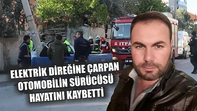 Elektrik direğine çarpan otomobilin sürücüsü hayatını kaybetti