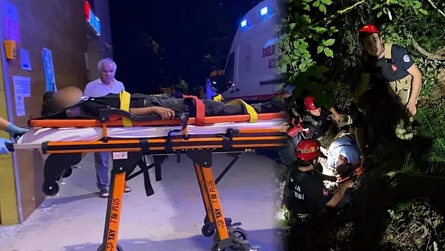 Elektrikli bisiklet ile uçuruma yuvarlandılar: 3 çocuk yaralandı