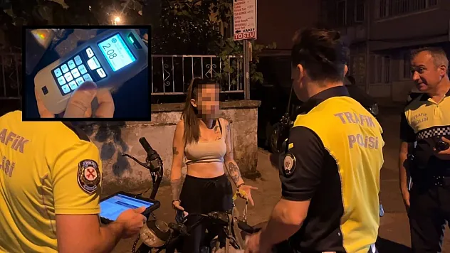 Elektrikli bisiklet sürücüsü alkollü çıktı, 'Eve gidiyordum' dedi