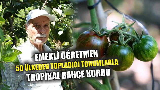 Emekli Öğretmen 50 Ülkeden Topladığı Tohumlarla Tropikal Bahçe Kurdu