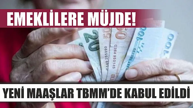 Emeklilere müjde! Yeni maaşlar TBMM'de kabul edildi