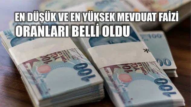 En düşük ve en yüksek mevduat faizi oranları belli oldu