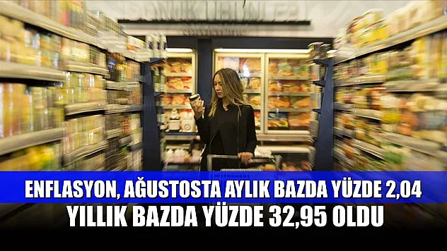 Enflasyon, ağustosta aylık bazda yüzde 2,04, yıllık bazda yüzde 32,95 oldu