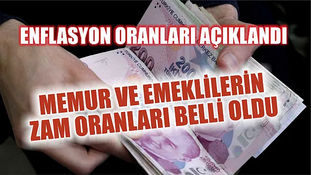 Enflasyon oranları açıklandı: Memur ve emeklilerin zam oranları belli oldu