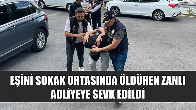 Eşini Sokak Ortasında Öldüren Zanlı Adliyeye Sevk Edildi