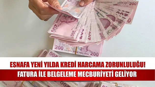 Esnafa Yeni Yılda Kredi Harcama Zorunluluğu: Fatura ile Belgeleme Mecburiyeti Geliyor