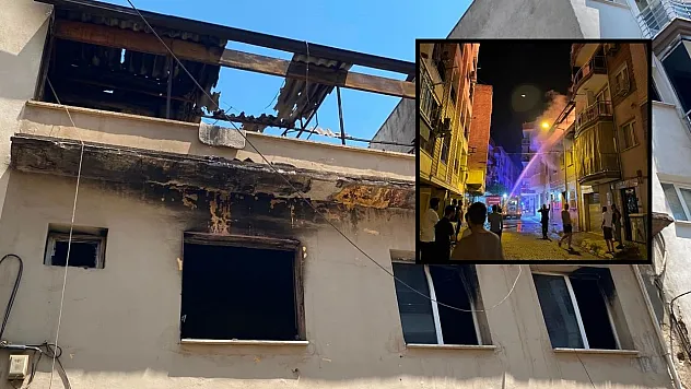 Evini ateşe verdi, alevler geceyi aydınlattı