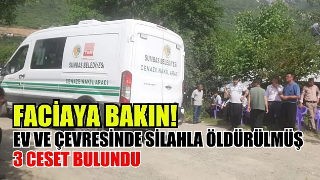 Faciaya bakın! Ev ve çevresinde silahla öldürülmüş 3 ceset bulundu