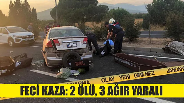 Feci kaza: 2 ölü, 3 ağır yaralı