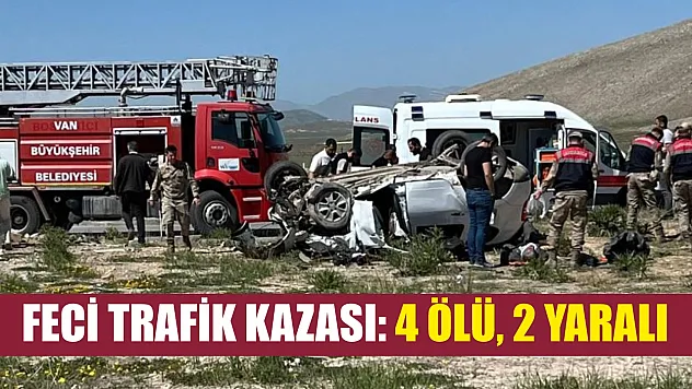 Feci trafik kazası: 4 ölü, 2 yaralı