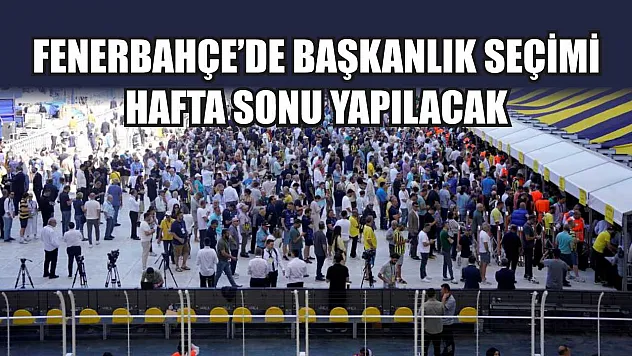 Fenerbahçe'de başkanlık seçimi hafta sonu yapılacak