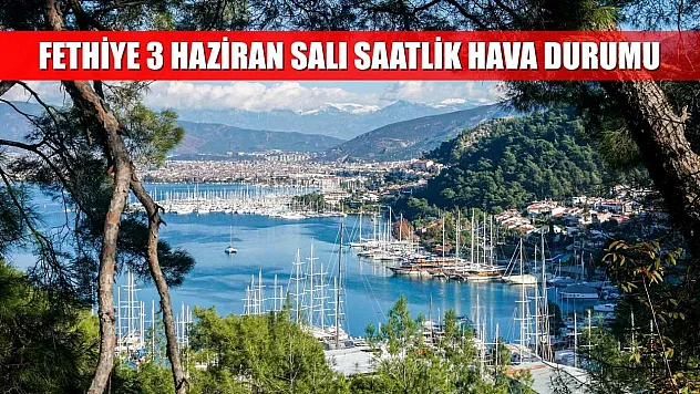 Fethiye 3 Haziran Salı Saatlik Hava Durumu