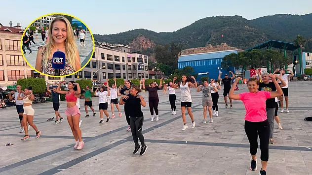 Fethiye Beşkaza Meydanı'nda her pazartesi ve perşembe spor var