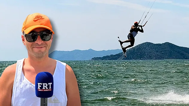 Fethiye Çalış Plajı'nda kitesurf heyecanı: 'Hem su hem hava sporunu birleştiriyor'
