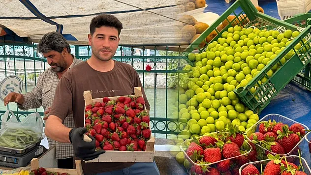 Fethiye Cuma Pazarı'nda tezgahlar renklendi, meyve çeşitliliği arttı