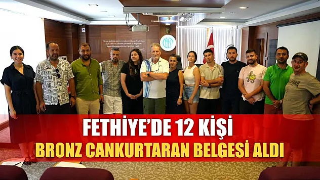 Fethiye'de 12 kişi bronz cankurtaran belgesi aldı