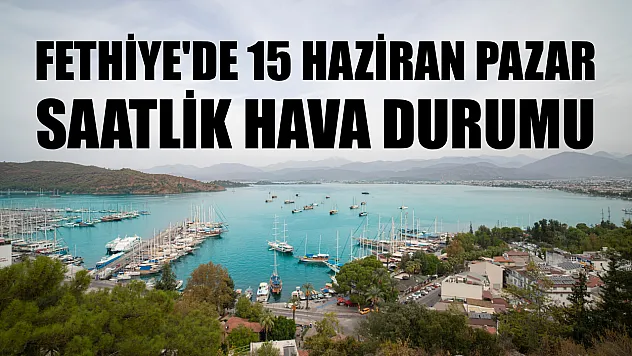 Fethiye'de 15 Haziran Pazar Saatlik Hava Durumu