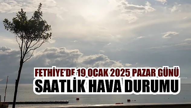Fethiye'de 19 Ocak 2025 Pazar Günü Saatlik Hava Durumu