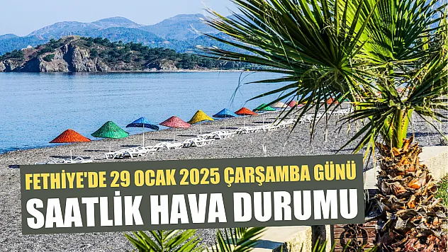 Fethiye'de 29 Ocak 2025 Çarşamba Günü Saatlik Hava Durumu