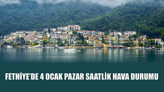 Fethiye'de 4 Ocak Pazar  Saatlik Hava Durumu