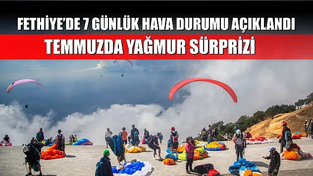 Fethiye'de 7 Günlük Hava Durumu Açıklandı: Temmuzda Yağmur Sürprizi