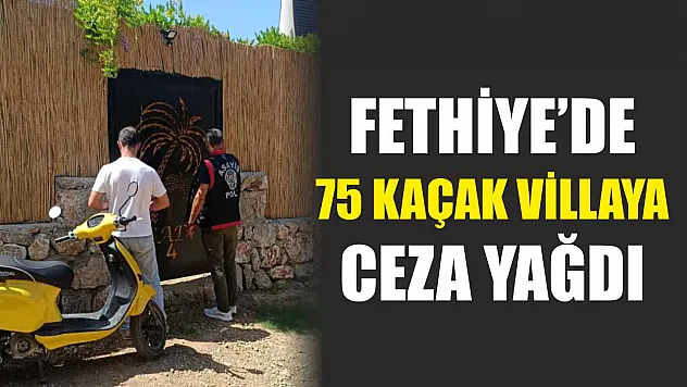 Fethiye'de 75 kaçak villaya ceza yağdı
