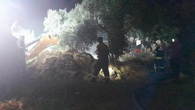 Fethiye'de ahır yangını kontrol altına alındı, soğutma çalışmaları sürüyor