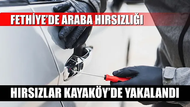 Fethiye'de araba hırsızlığı: Hırsızlar Kayaköy'de yakalandı