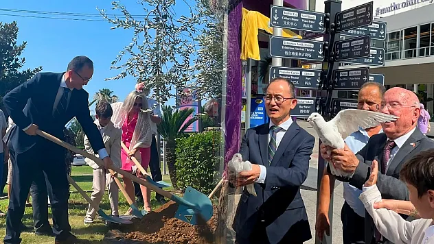 Fethiye'de barışın güvercinleri uçtu, dostluğun zeytini dikildi