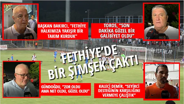 FETHİYE'DE BİR ŞİMŞEK ÇAKTI