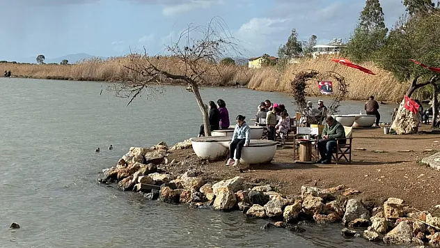 Fethiye'de güneş yüzünü gösterdi, Ördek Adası'nda manzara hayran bıraktı