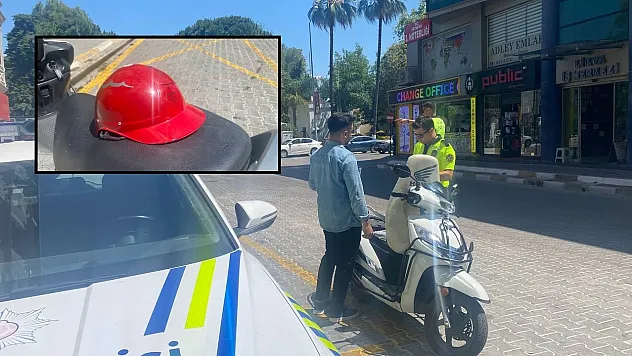 Fethiye'de 'Jokey Kask' Denetimi: Kurallara Uymayan Sürücülere 2 Bin 500 TL Ceza