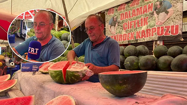 Fethiye'de karpuz sezonu hareketlendi: Dalaman Cezaevi üretimi karpuzlar pazarda ilgi görüyor