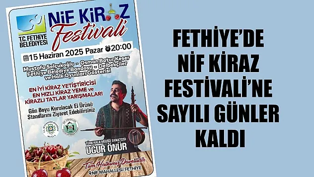 Fethiye'de Nif Kiraz Festivali'ne Sayılı Günler Kaldı