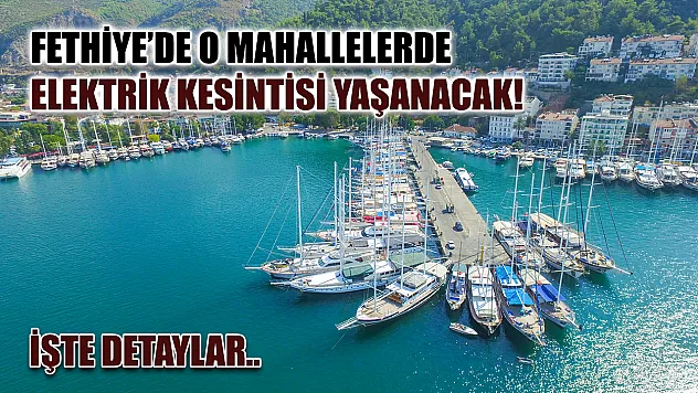 Fethiye'de o mahallelerde elektrik kesintisi yaşanacak! İşte detaylar..