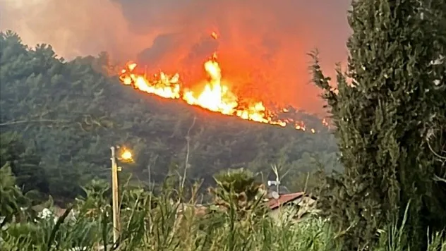 Fethiye'de Orman Yangını! Alevler Yerleşim Yerlerine Yaklaşıyor