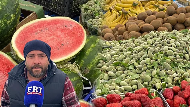 Fethiye'de pazar tezgahları renklendi: Mevsim meyveleri tezgahlarda yerini aldı