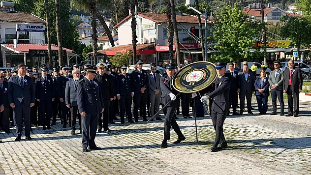 181 yıllık gurur: Fethiye'de Polis Teşkilatı için çelenk sunma töreni