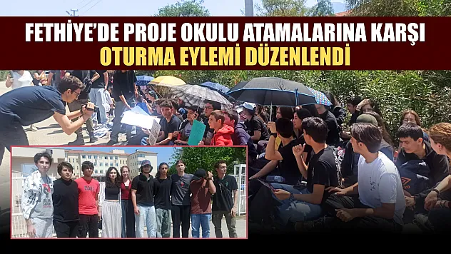 Fethiye'de Proje Okulu Atamalarına Karşı Oturma Eylemi Düzenlendi